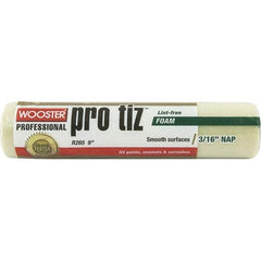 Wooster Brush - 3/16" Nap, 9" Wide Paint General Purpose Roller Cover - Very Smooth Texture - Exact Industrial Supply