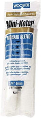 Wooster Brush - 1/4" Nap, 6-1/2" Wide Paint General Purpose Roller Cover - Very Smooth Texture, Fabric - Exact Industrial Supply