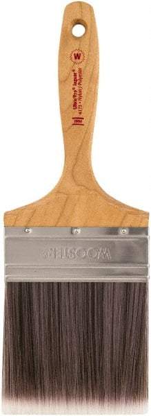 Wooster Brush - 4" Synthetic Wall Brush - 3-15/16" Bristle Length, Maple Handle - Exact Industrial Supply