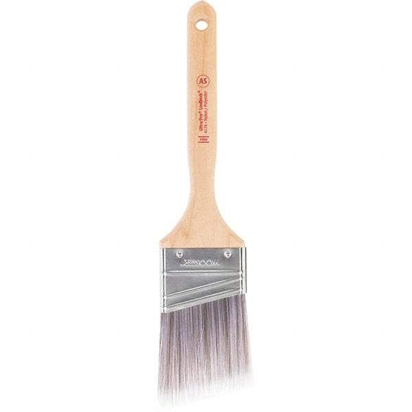Wooster Brush - 2-1/2" Synthetic Paint Brush - 2-15/16" Bristle Length, Maple Handle - Exact Industrial Supply