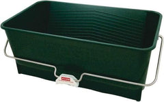 Wooster Brush - 5 Gal, 10" High, Polypropylene Rectangular Green Single Pail - Handle Included, 14" Top Length x 24" Top Width - Exact Industrial Supply