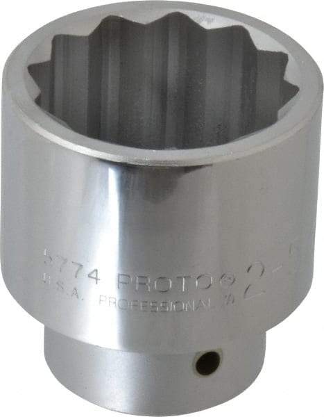 Proto - 2-5/16", 1" Drive, Standard Hand Socket - 12 Points, 3-17/64" OAL, Alloy Steel, Satin Finish - Exact Industrial Supply