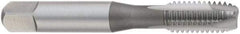 OSG - M4x0.70 Metric Coarse, 3 Flute, Oxide Finish, High Speed Steel Spiral Point Tap - Plug Chamfer, Right Hand Thread, 52mm OAL, 20mm Thread Length, 5mm Shank Diam, 2B Class of Fit, Series 122 - Exact Industrial Supply
