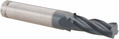 Scientific Cutting Tools - 1/2-28 UNEF, 0.4" Cutting Diam, 4 Flute, Solid Carbide Helical Flute Thread Mill - Internal/External Thread, 1.086" LOC, 3-1/2" OAL, 1/2" Shank Diam - Exact Industrial Supply