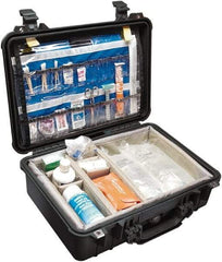 Pelican Products, Inc. - 14-1/16" Wide x 6-15/16" High, Clamshell Hard Case - Black, Polypropylene - Exact Industrial Supply