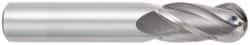 OSG - 1" Diam, 2-1/4" LOC, 4 Flute Solid Carbide Ball End Mill - TiCN Finish, Single End, 5" OAL, 1" Shank Diam, Spiral Flute - Exact Industrial Supply