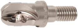 Seco - 1/2" Cut Diam, 0.43" Max Depth of Cut, 0.9" OAL, Indexable Ball Nose End Mill - M08 Modular Connection, R218.20 Toolholder, 218.20-0.250.R Insert - Exact Industrial Supply