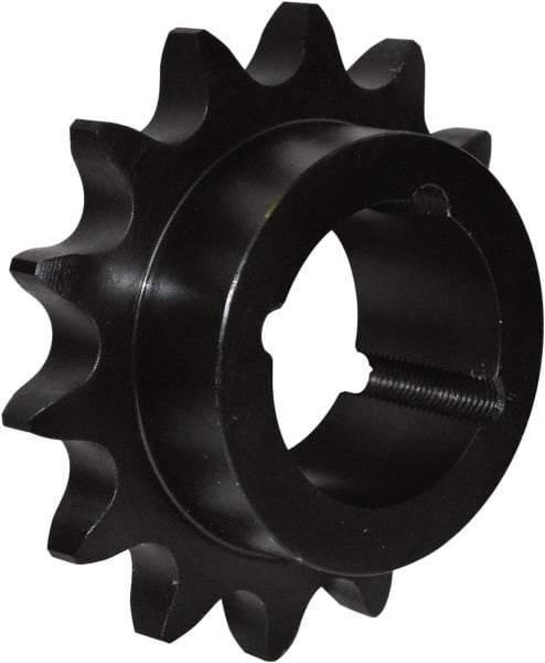 U.S. Tsubaki - 15 Teeth, 1/2" Chain Pitch, Chain Size 40, Taper Lock Sprocket - 1" Bore Diam, 2.652" Outside Diam - Exact Industrial Supply