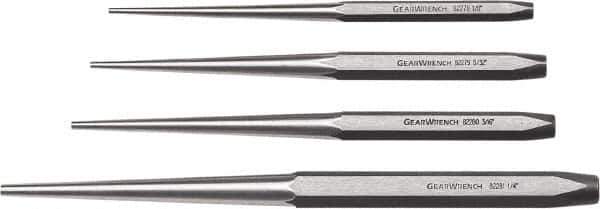 GearWrench - 4 Piece, 1/8 to 1/4", Drift Punch Set - Exact Industrial Supply