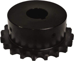 U.S. Tsubaki - 1-1/8" Bore Diam Finished Bore Roller Chain Coupling - 3.789" Coupling OD - Exact Industrial Supply