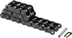 U.S. Tsubaki - 1" Pitch, ANSI 80, Solid Roller Chain - Chain No. 80, 34,341 Lb. Capacity, 5/8" Roller Diam, 5/8" Roller Width - Exact Industrial Supply