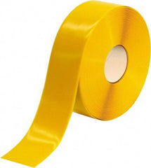 PRO-SAFE - Yellow Solid Color PVC Tape - 3" Wide x 100' Long x 50 mil Thick, General Traffic - Exact Industrial Supply