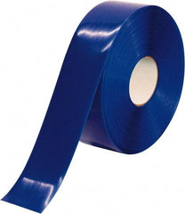 PRO-SAFE - Blue Solid Color PVC Tape - 3" Wide x 100' Long x 50 mil Thick, General Traffic - Exact Industrial Supply