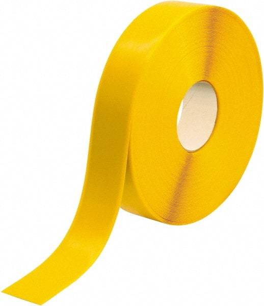 PRO-SAFE - Yellow Solid Color PVC Tape - 2" Wide x 100' Long x 50 mil Thick, General Traffic - Exact Industrial Supply