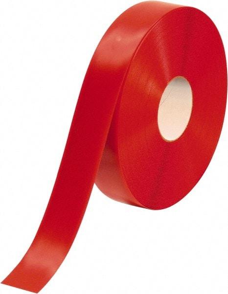 PRO-SAFE - Red Solid Color PVC Tape - 2" Wide x 100' Long x 50 mil Thick, General Traffic - Exact Industrial Supply