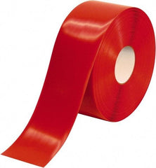 PRO-SAFE - Red Solid Color PVC Tape - 4" Wide x 100' Long x 50 mil Thick, General Traffic - Exact Industrial Supply