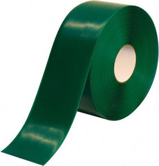 PRO-SAFE - Green Solid Color PVC Tape - 4" Wide x 100' Long x 50 mil Thick, General Traffic - Exact Industrial Supply