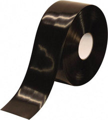 PRO-SAFE - Black Solid Color PVC Tape - 4" Wide x 100' Long x 50 mil Thick, General Traffic - Exact Industrial Supply