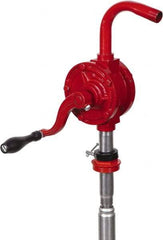 PRO-LUBE - Oil & Fuel Lubrication 0.07 Gal/Turn Flow Cast Iron Rotary Hand Pump - For 15 to 55 Gal Container - Exact Industrial Supply