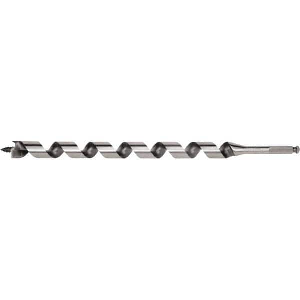 Irwin - 11/16", 7/16" Diam Hex Shank, 24" Overall Length with 21" Twist, Utility Auger Bit - Exact Industrial Supply