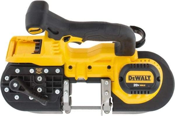 DeWALT - 20 Volt, 32-7/8" Blade, 740 SFPM Cordless Portable Bandsaw - 2-1/2" (Round) & 2-1/2 x 2-1/2" (Rectangle) Cutting Capacity, Lithium-Ion Battery Not Included - Exact Industrial Supply