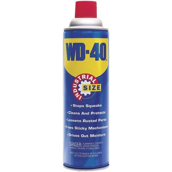 WD-40 - 16 oz Multi-Use Product Industrial Size - Multi-Purpose Lubricant: Stop Squeaks, Removes & Protects, Loosens Rusted Parts, Free Sticky Mechanisms, Drives Out Moisture - Exact Industrial Supply