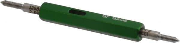 GF Gage - #2-56, Class 2B, Double End Plug Thread Go/No Go Gage - Hardened Tool Steel, Size 000 Handle Included - Exact Industrial Supply
