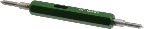 GF Gage - #2-64, Class 2B, Double End Plug Thread Go/No Go Gage - Hardened Tool Steel, Size 000 Handle Included - Exact Industrial Supply