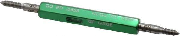 GF Gage - #3-48, Class 2B, Double End Plug Thread Go/No Go Gage - Hardened Tool Steel, Size 000 Handle Included - Exact Industrial Supply