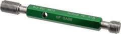 GF Gage - 1/2-20, Class 2B, Double End Plug Thread Go/No Go Gage - Hardened Tool Steel, Size 2 Handle Included - Exact Industrial Supply