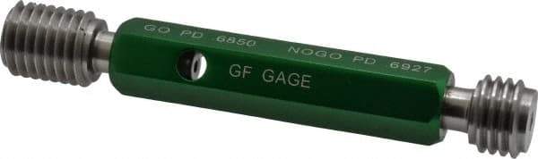 GF Gage - 3/4-10, Class 2B, Double End Plug Thread Go/No Go Gage - Hardened Tool Steel, Size 3 Handle Included - Exact Industrial Supply