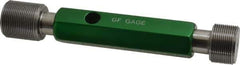 GF Gage - 1-20, Class 2B, Double End Plug Thread Go/No Go Gage - Hardened Tool Steel, Size 4 Handle Included - Exact Industrial Supply