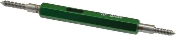 GF Gage - #4-40, Class 3B, Double End Plug Thread Go/No Go Gage - Hardened Tool Steel, Size 00 Handle Included - Exact Industrial Supply