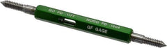 GF Gage - #6-32, Class 3B, Double End Plug Thread Go/No Go Gage - Hardened Tool Steel, Size 00 Handle Included - Exact Industrial Supply