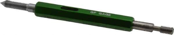 GF Gage - #6-40, Class 3B, Double End Plug Thread Go/No Go Gage - Hardened Tool Steel, Size 00 Handle Included - Exact Industrial Supply