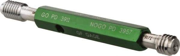 GF Gage - 7/16-14, Class 3B, Double End Plug Thread Go/No Go Gage - Hardened Tool Steel, Size 2 Handle Included - Exact Industrial Supply