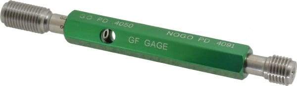 GF Gage - 7/16-20, Class 3B, Double End Plug Thread Go/No Go Gage - Hardened Tool Steel, Size 2 Handle Included - Exact Industrial Supply