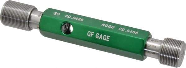 GF Gage - 7/8-20, Class 3B, Double End Plug Thread Go/No Go Gage - Hardened Tool Steel, Size 4 Handle Included - Exact Industrial Supply