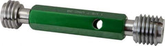 GF Gage - 1-1/8 - 7, Class 3B, Double End Plug Thread Go/No Go Gage - Hardened Tool Steel, Size 4 Handle Included - Exact Industrial Supply