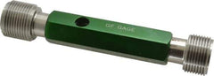GF Gage - 1-1/4 - 12, Class 3B, Double End Plug Thread Go/No Go Gage - Hardened Tool Steel, Size 5 Handle Included - Exact Industrial Supply