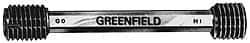 GF Gage - 1-3/8 - 12, Class 2B, Double End Plug Thread Go/No Go Gage - Size 4-1/2 Handle Included - Exact Industrial Supply