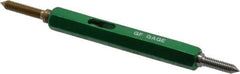 GF Gage - #4-48, Class 2B, Double End Plug Thread Go/No Go Gage - High Speed Steel, Size 00 Handle Included - Exact Industrial Supply