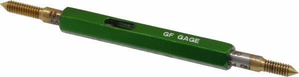 GF Gage - #5-40, Class 2B, Double End Plug Thread Go/No Go Gage - High Speed Steel, Size 00 Handle Included - Exact Industrial Supply