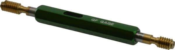 GF Gage - #12-24, Class 2B, Double End Plug Thread Go/No Go Gage - High Speed Steel, Size 0 Handle Included - Exact Industrial Supply