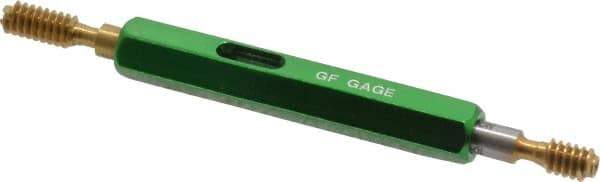 GF Gage - #10-24, Class 3B, Double End Plug Thread Go/No Go Gage - High Speed Steel, Size 0 Handle Included - Exact Industrial Supply