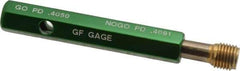 GF Gage - 7/16-20, Class 3B, Double End Plug Thread Go/No Go Gage - High Speed Steel, Size 2 Handle Included - Exact Industrial Supply
