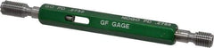 GF Gage - 1/4-28 Thread, Steel, Screw Thread Insert (STI) Class 2B, Plug Thread Insert Go/No Go Gage - Double End with Handle, Handle Size 1 - Exact Industrial Supply