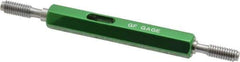 GF Gage - 6-32 Thread, Steel, Screw Thread Insert (STI) Class 3B, Plug Thread Insert Go/No Go Gage - Double End with Handle - Exact Industrial Supply