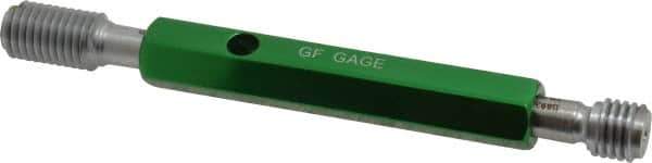 GF Gage - 3/8-16 Thread, Steel, Screw Thread Insert (STI) Class 3B, Plug Thread Insert Go/No Go Gage - Double End with Handle, Handle Size 2 - Exact Industrial Supply