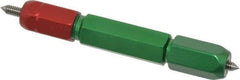 GF Gage - #5-40, Class 2B, Double End Plug Thread Go/No Go Gage - Steel, Size 2W Handle Included - Exact Industrial Supply